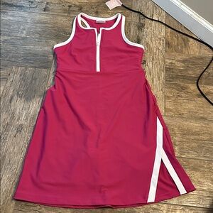 Sage Collective Racerback Pink Athletic Tennis Dress Built-In Shorts small